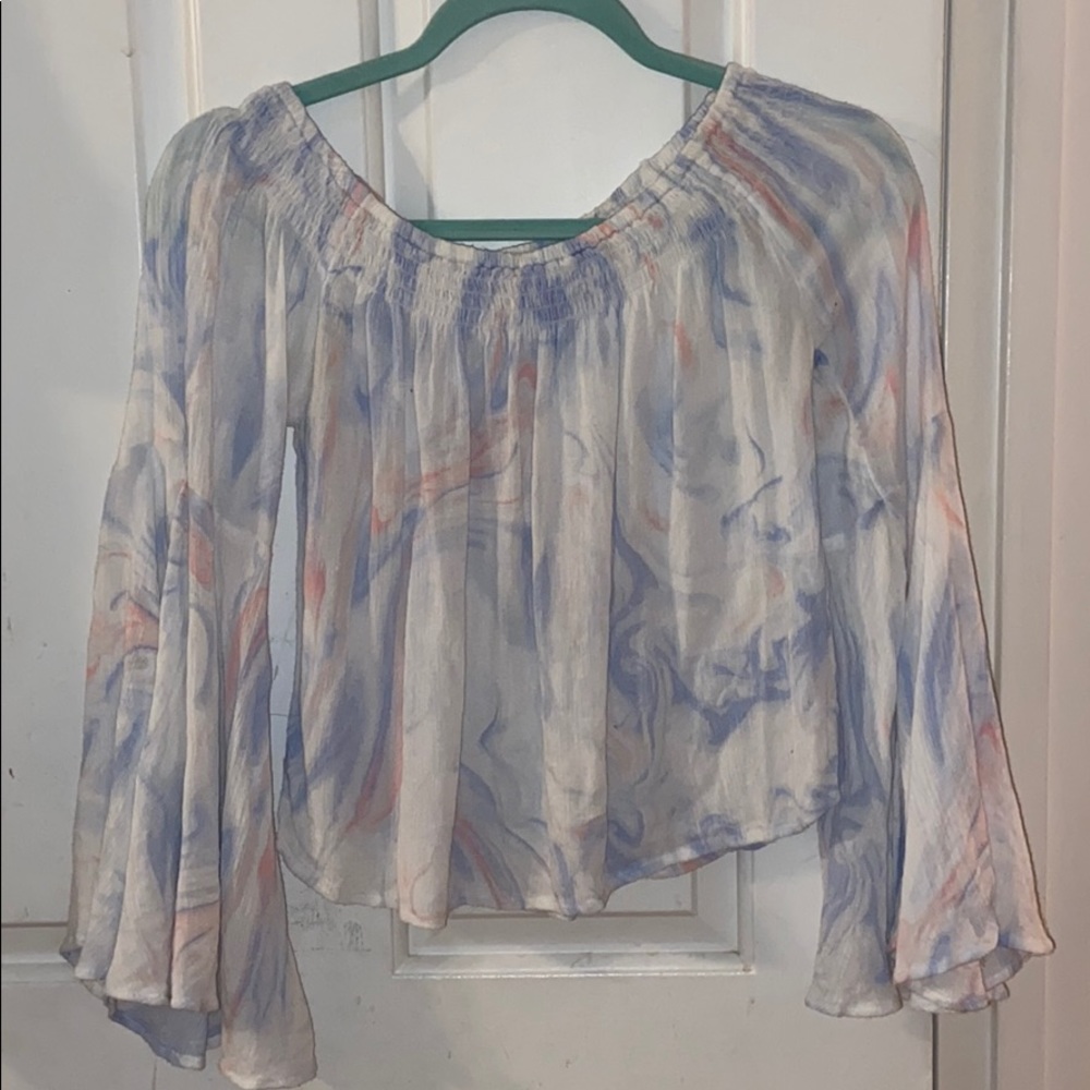 Hollister Off-the-Shoulder Bell Sleeve Top